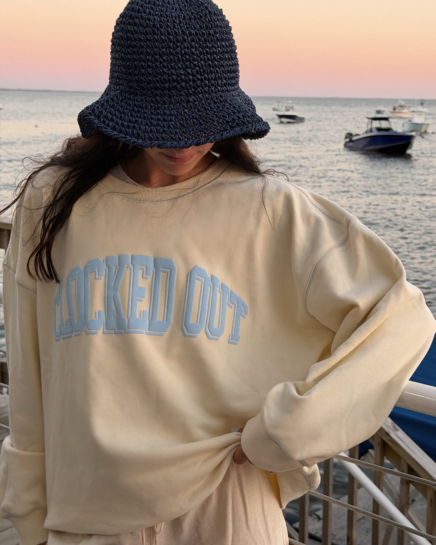 Clocked Out Oversized Crewneck