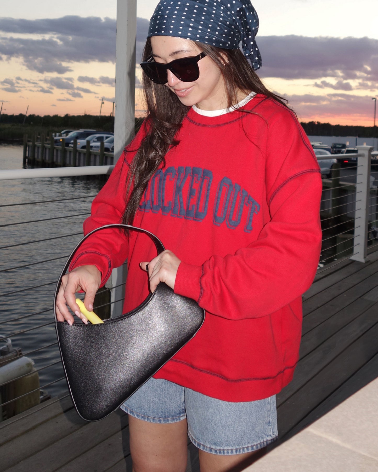 Clocked Out Oversized Crewneck